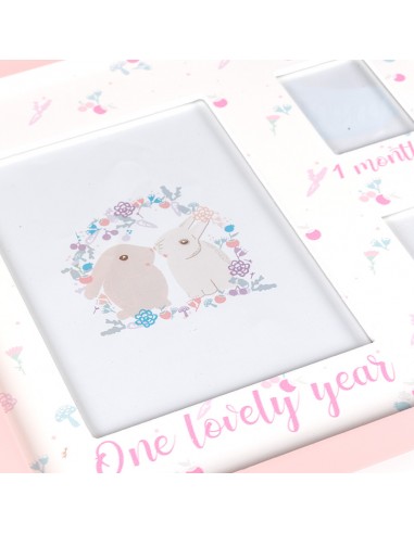 Photo Frame 12 Months Pink Baby