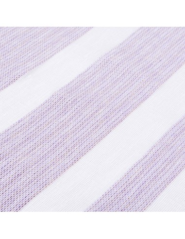 Visillo Transparente Raya Morada