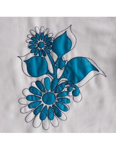 Turquoise Flower Visillo