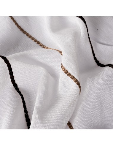 Brown Embroidered Stripe Visor