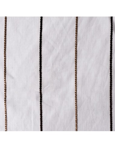Brown Embroidered Stripe Visor