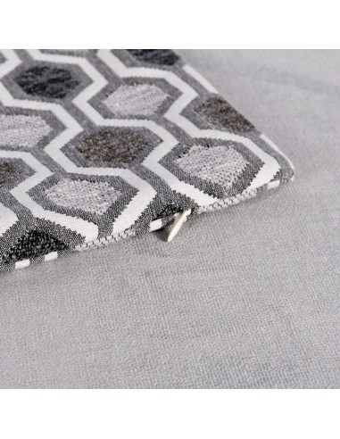 Grey Honeycomb Cushion Cover