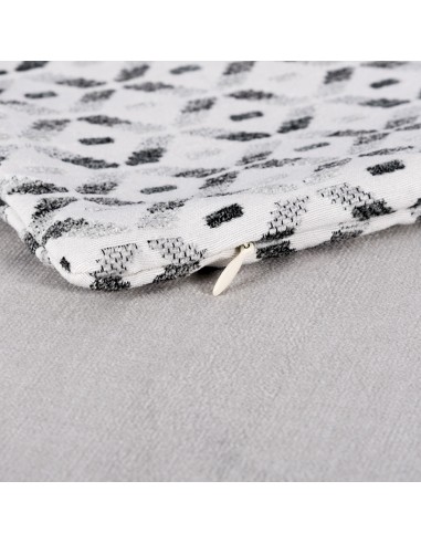Grey Print Cushion Cover