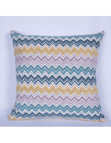 FUNDA DE COJÍN ZIG-ZAG MORADO