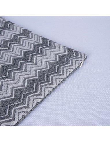 FUNDA DE COJÍN ZIG-ZAG GRIS
