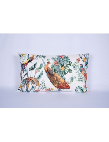 FUNDA DE COJIN RECTANGULAR PAVO REAL