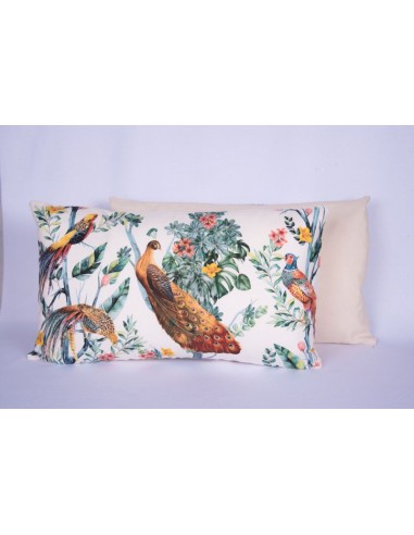 RECTANGULAR PEACOCK CUSHION COVER