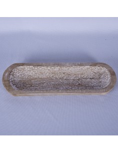 CENTRO MESA FLORES MADERA