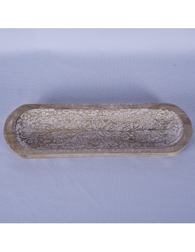 CENTRO MESA FLORES MADERA