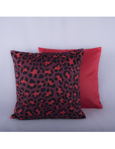 FUNDA COJIN LEOPARDO ROSA 2
